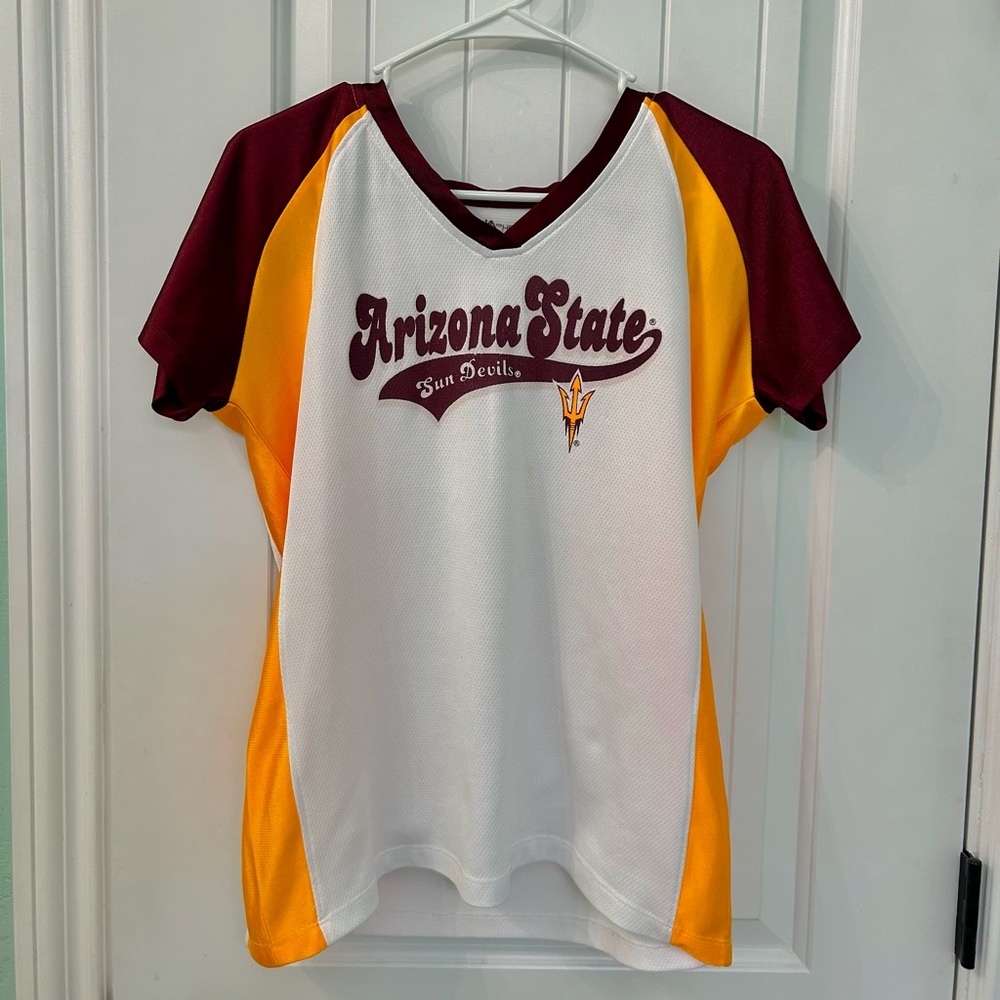 Arizona State University V-Neck Jersey T-Shirt